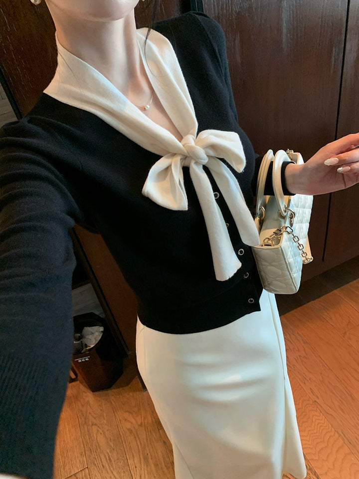 Damen Elegante und stilvolle Bluse mit Schleifendetail Drune