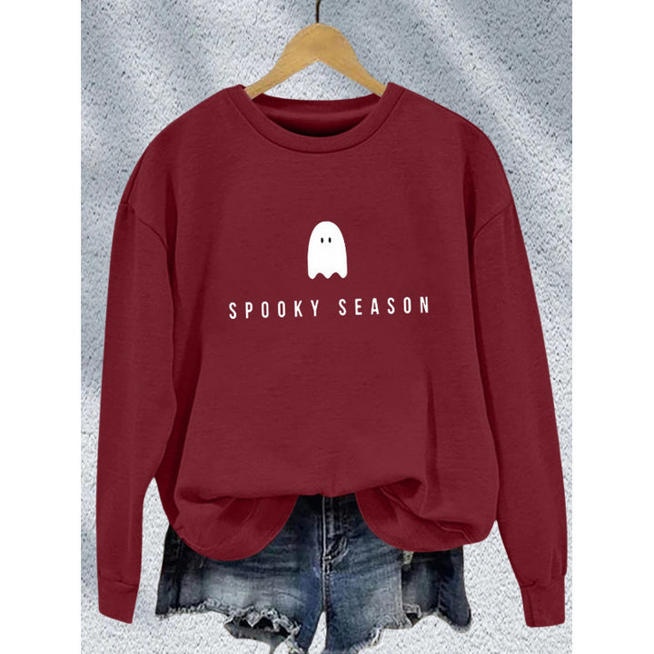 Unisex nan lässiges Halloween Sweatshirt mit Gespenst-Print und Oversize-Schnitt Drune