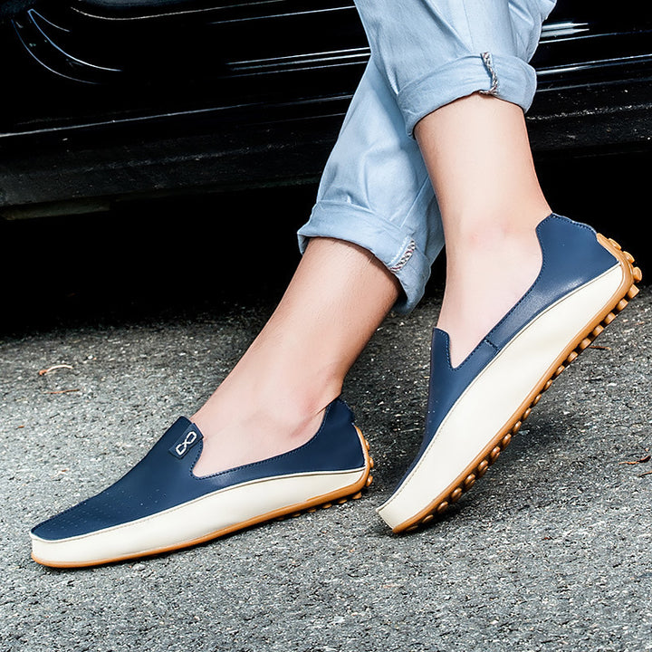 Damen eleganter Driving‑Mokassin mit weichem Lederlook, gepolstertem Komfortfußbett und profiliertem Noppenlaufsohle Drune