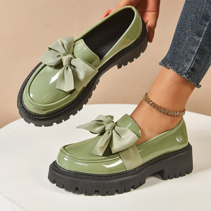 Damen Elegante Slipper mit dekorativer Schleifenverzierung und rutschfester Sohle Drune