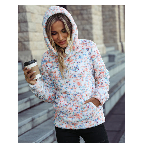 Damen Fleece-Pullover mit Kapuze Drune
