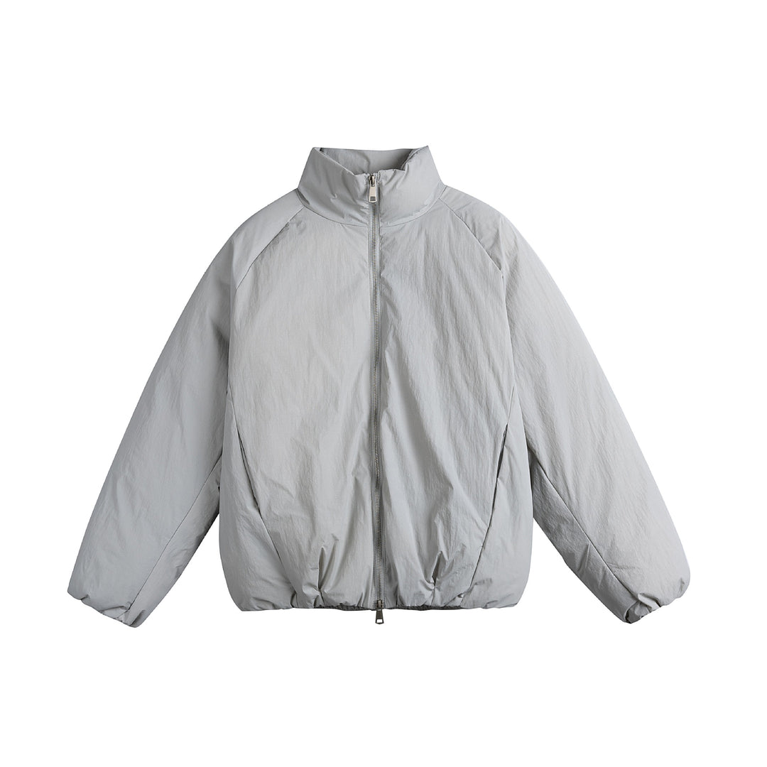 Unisex Oversize Steppjacke mit hohem Stehkragen und Zweiwege-Reißverschluss Drune