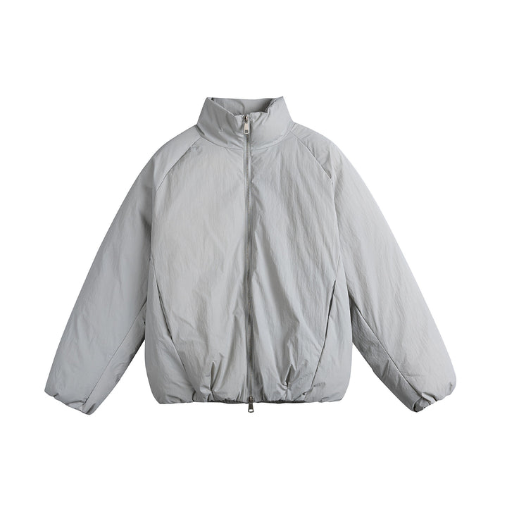 Unisex Oversize Steppjacke mit hohem Stehkragen und Zweiwege-Reißverschluss Drune