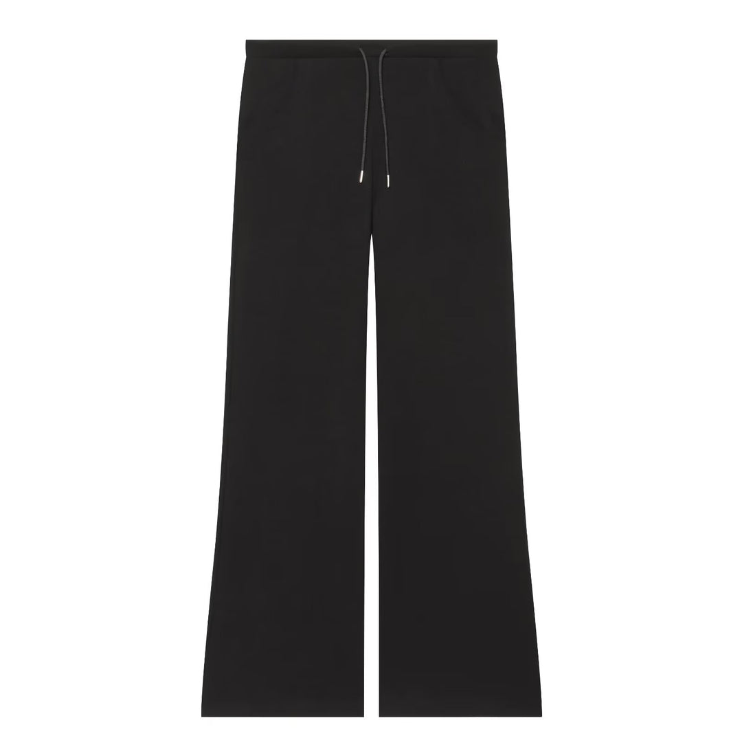 Damen Weite High‑Waist Jersey-Hose mit Tunnelzug und weitem Bein Drune