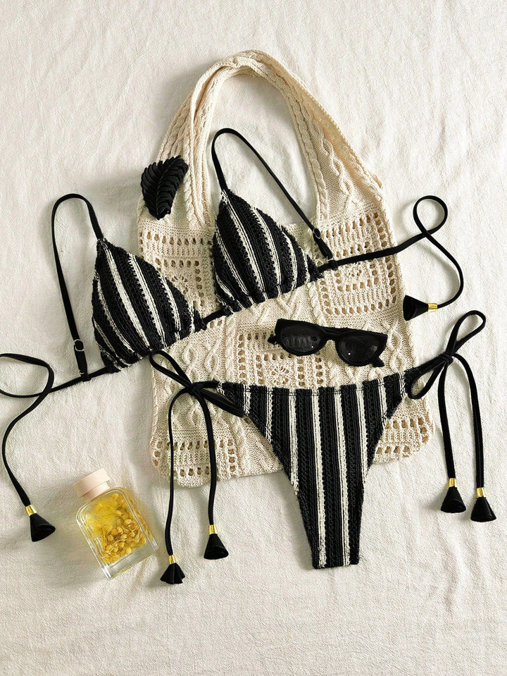 Damen Strappy Bikiniset mit verstellbaren Trägern Drune