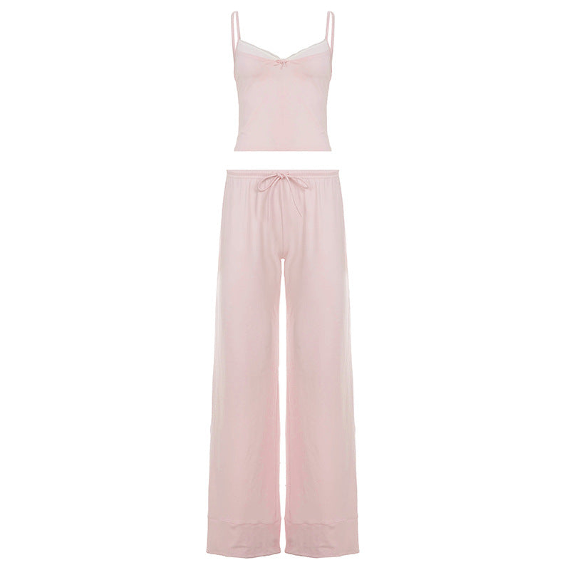 Damen lässiger Jumpsuit mit weitem Bein und verstellbarem Bund Drune