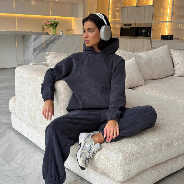 Damen Cozy Sweatset Drune