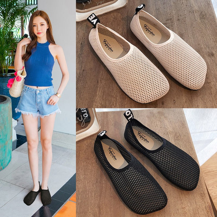 Damen Atmungsaktive Mesh-Slipper mit elastischem Einstieg und rutschfester Laufsohle Drune