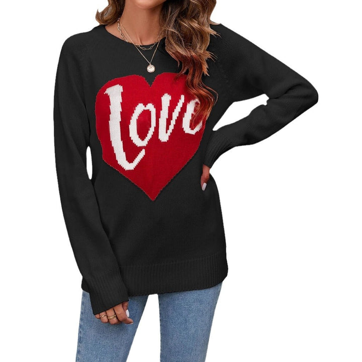Damen Strickpullover mit Herz-Design Drune
