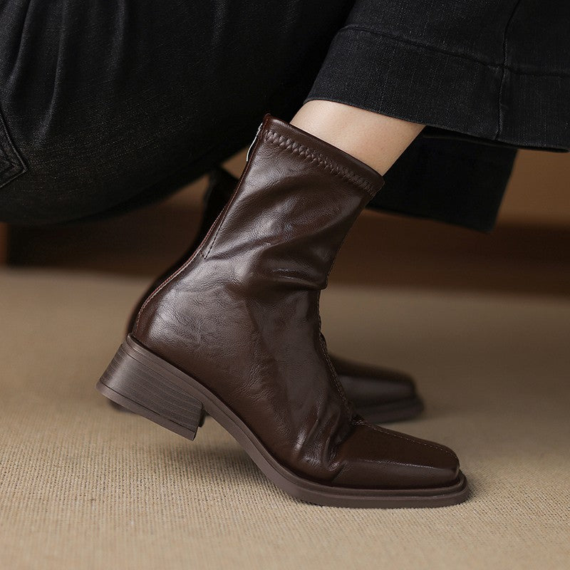 Damen Modische Ankle-Stiefeletten Drune