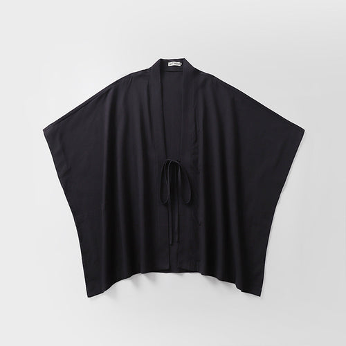 Damen Oversize Kimono-Cardigan mit Bindegürtel und Eingrifftaschen Drune