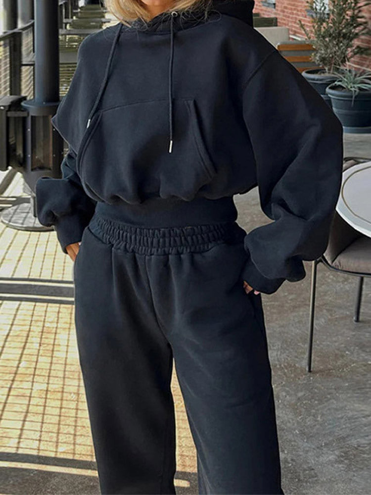Damen Oversized Hoodie mit elastischem Bund Drune