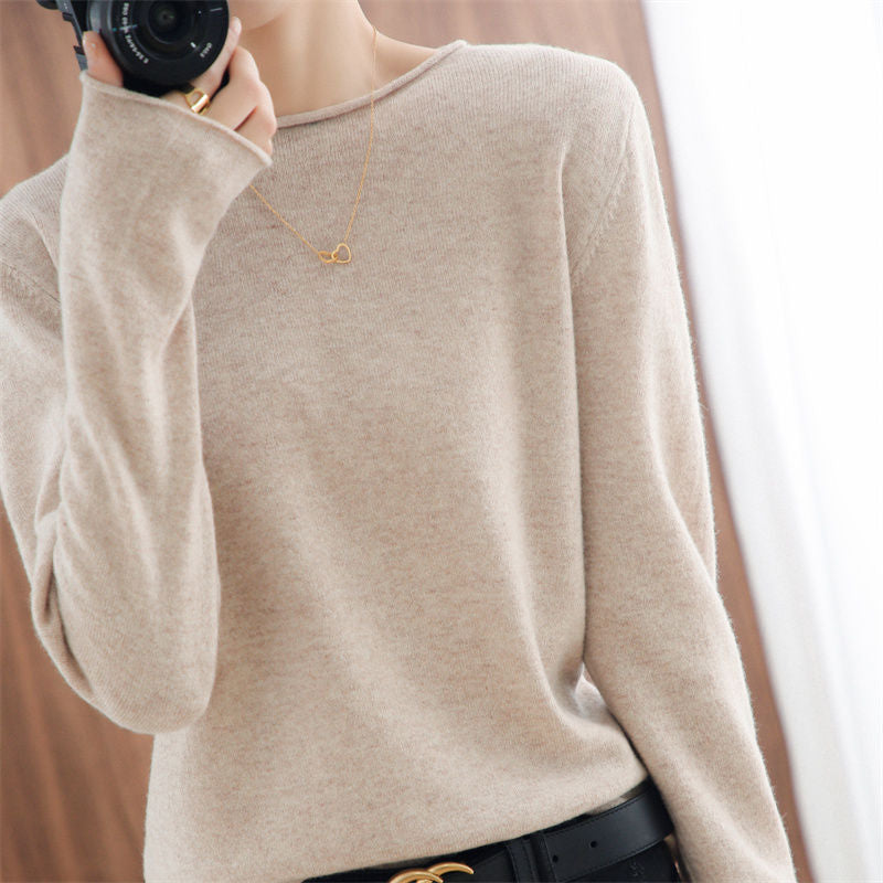 Damen weicher V-Ausschnitt Pullover Drune
