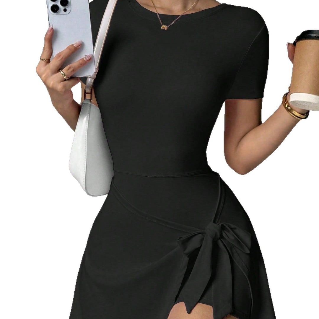 Damen Sportliches Wickel-Kleid Drune