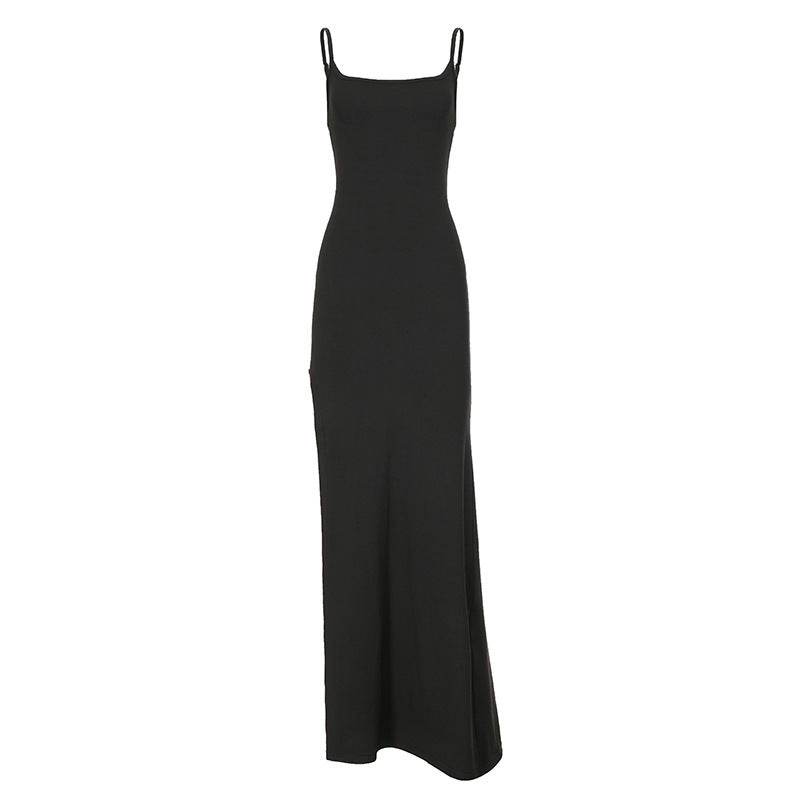 Damen Maxikleid mit elegantem Schnitt und feinen Spaghettiträgern Drune