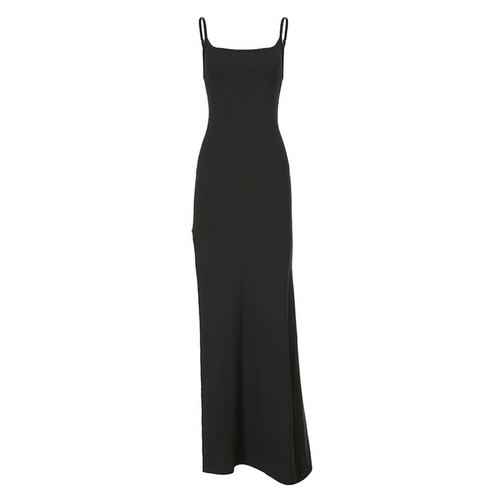 Damen Maxikleid mit elegantem Schnitt und feinen Spaghettiträgern Drune