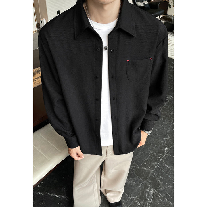 Herren Modische Langarm-Hemdjacke Drune