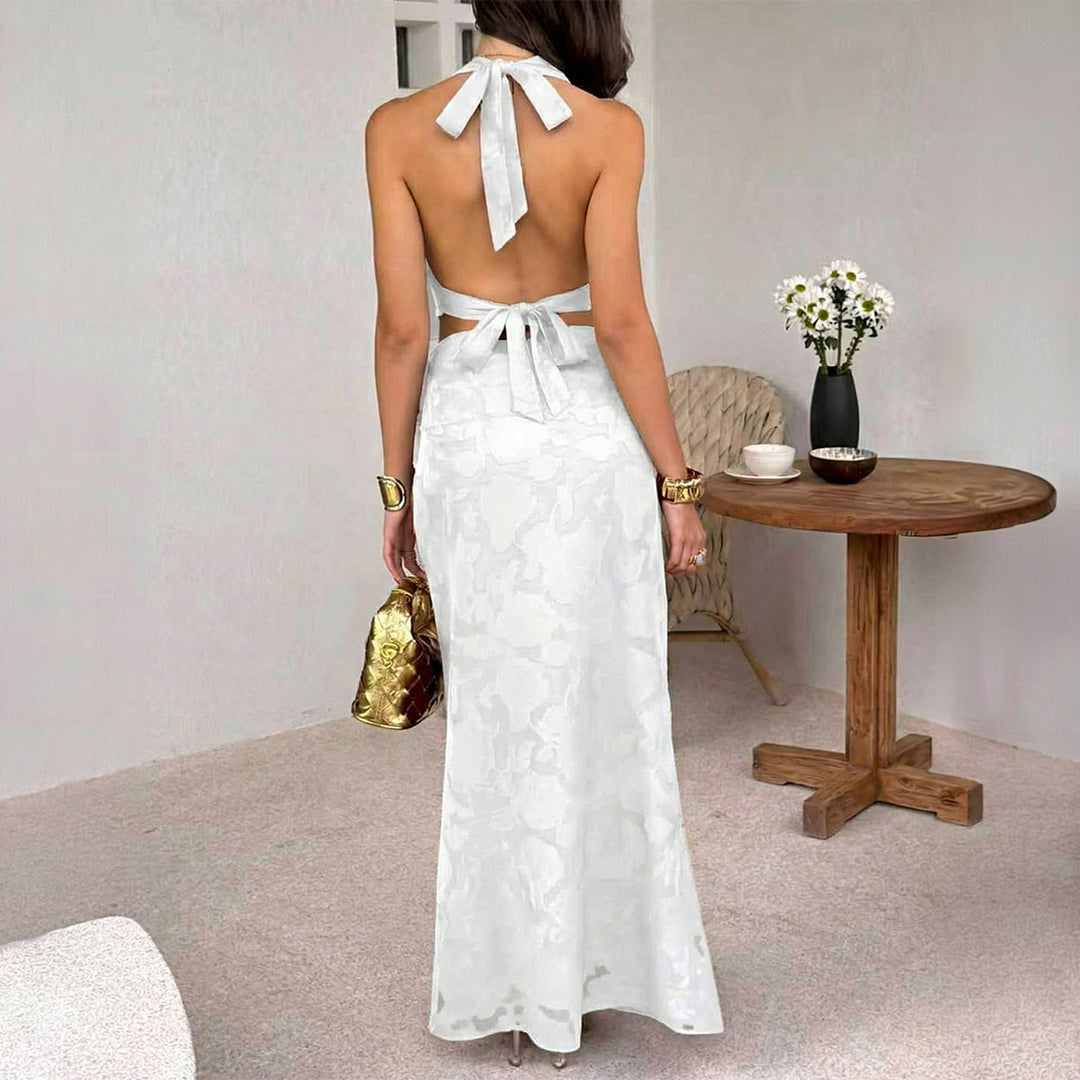 Damen Maxikleid mit elegantem Wickelausschnitt und floralem Design Drune