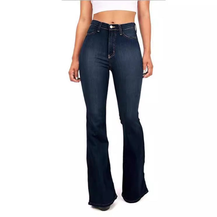 Damen nan Jeans mit hohem Bund und leichtem Schlag Drune