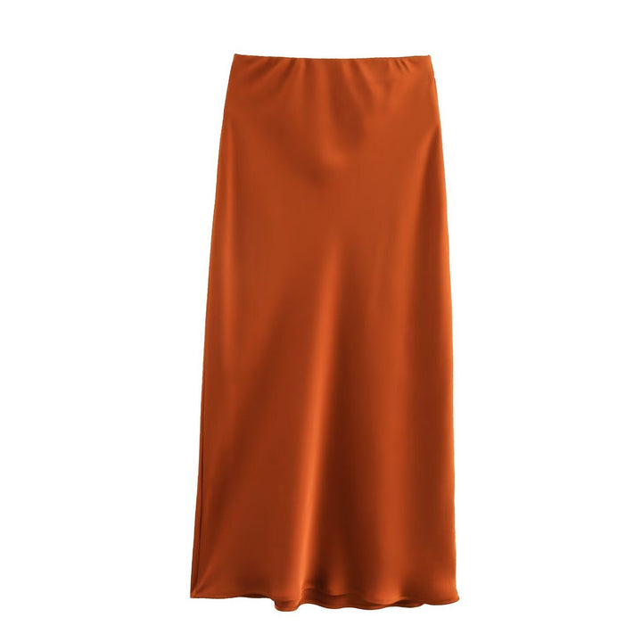 Damen langer Satinrock Drune