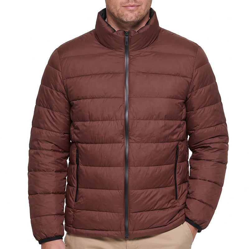 Herren Winddichte Leichtsteppjacke mit thermischer Füllung, Stehkragen & verdeckten Reißverschlüssen Drune