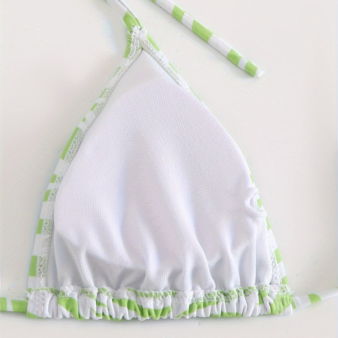 Damen Triangel-Bikini Set mit modischer Wickeltunika Drune