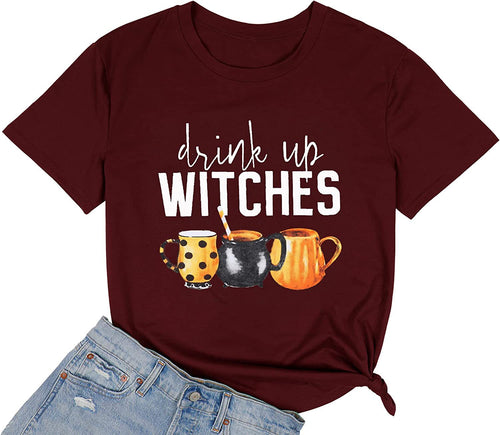 Damen Verspieltes Grafik-T-Shirt mit verspieltem Tassen-Design Drune