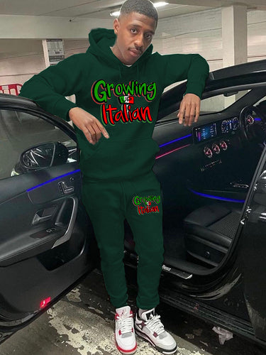 Herren Sweatshirt und Jogginghose Set mit auffälligem Schriftzug Drune