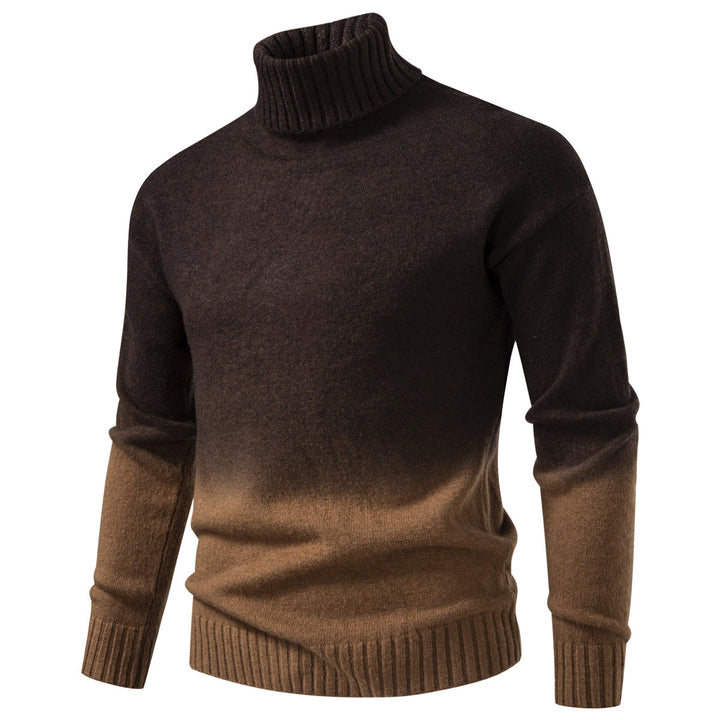 Herren Rollkragenpullover mit sanftem Farbverlauf und Feinstrick-Qualität Drune