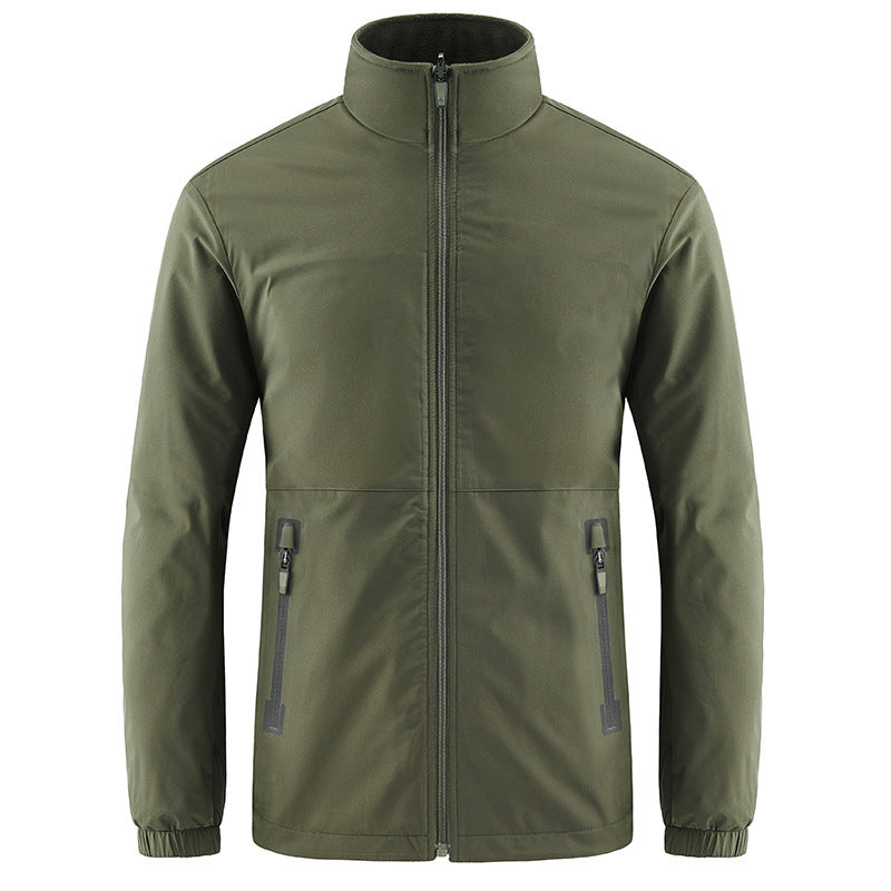 Herren Softshelljacke mit hohem Stehkragen und wasserabweisender Oberfläche Drune