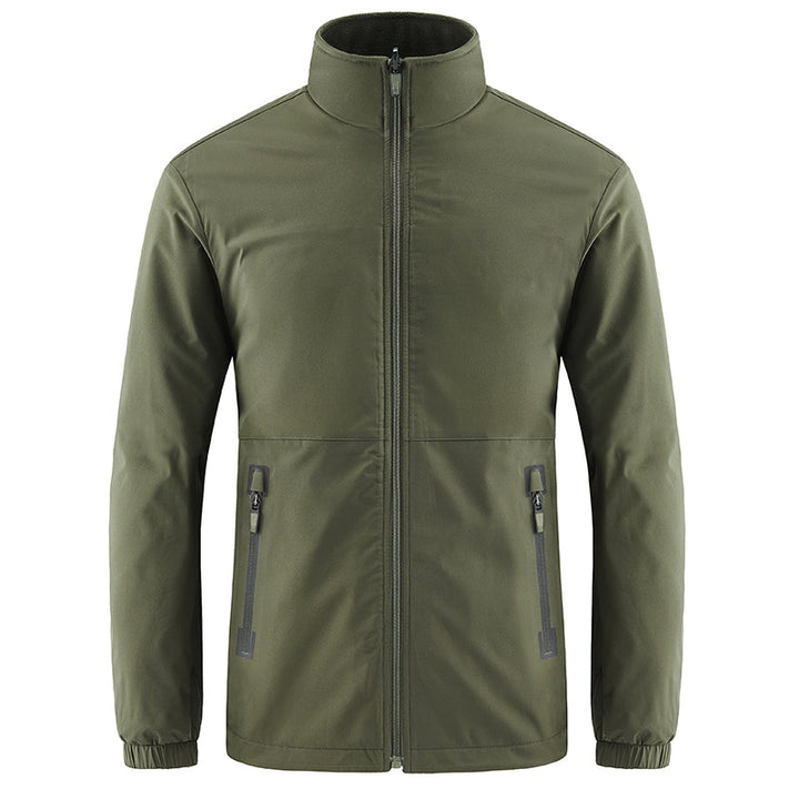 Herren Softshelljacke mit hohem Stehkragen und wasserabweisender Oberfläche Drune