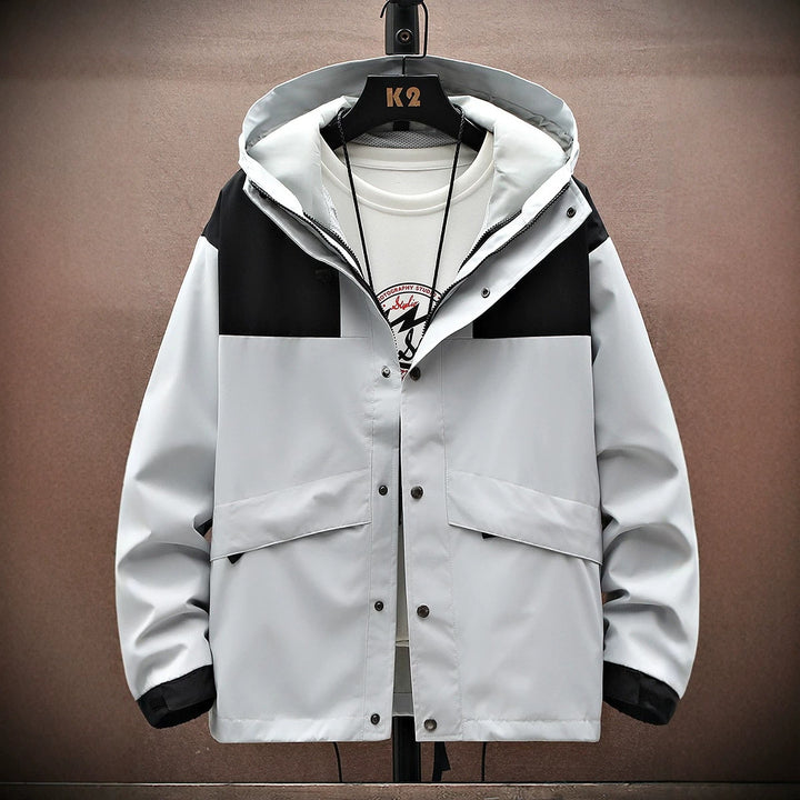 Herren Funktionsjacke mit verstellbarem Kapuzensystem Drune