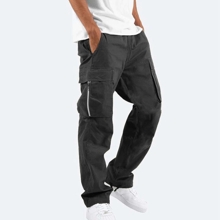Herren robuste Cargo-Jeans mit seitlichen Reißverschlusstaschen Drune