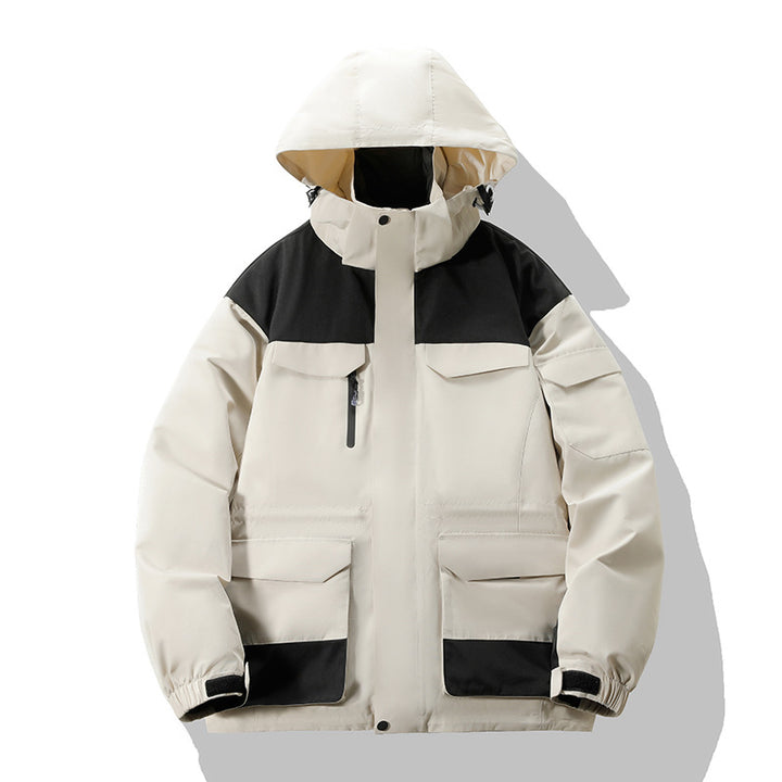 Damen Modische Funktionsjacke mit Hohem Kragen Drune