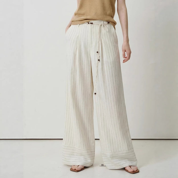 Damen Weite Streifenhose Drune