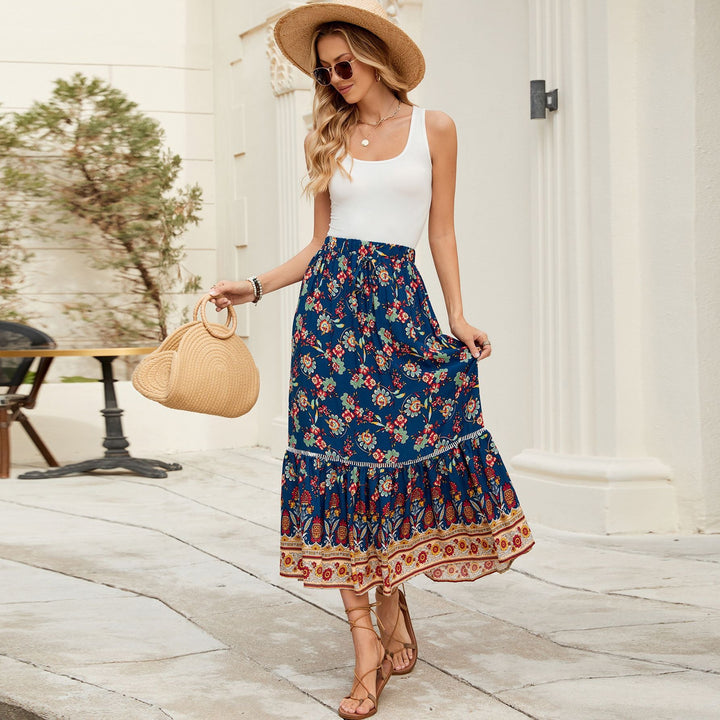Damen Maxi-Rock mit verspieltem Blumenmuster Drune