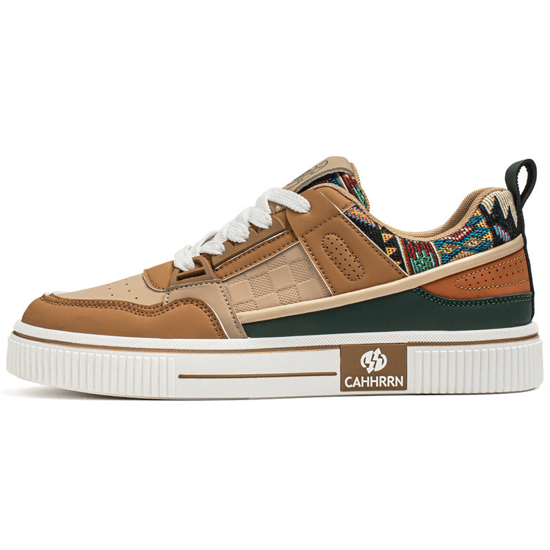 Herren stylische Plateausneaker mit gepolstertem Schaftkragen, geprägten Overlays und griffiger Plattformsohle Drune