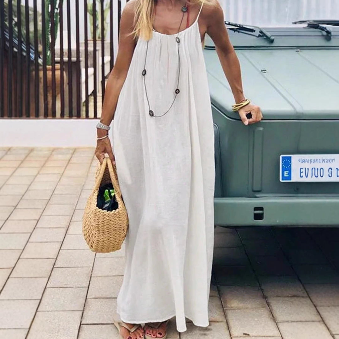 Damen Maxikleid mit tiefem Rücken Drune