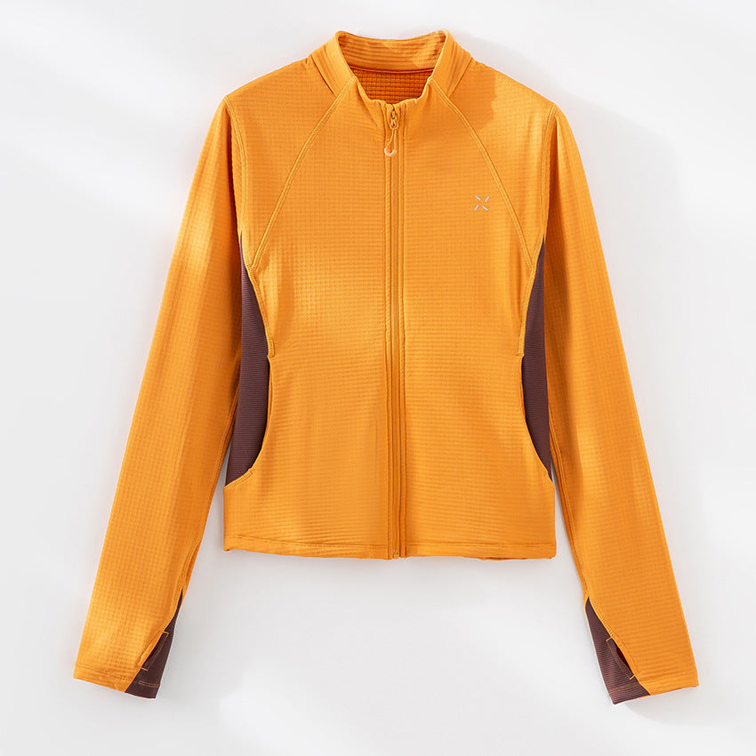 Damen Atmungsaktive Sportjacke mit Stehkragen, Raglanärmeln und Stretch-Einsätzen Drune