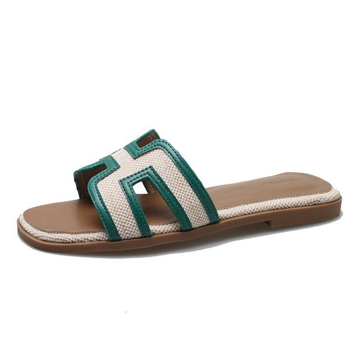 Damen Modische Slipper mit raffinierter Riemenkonstruktion Drune