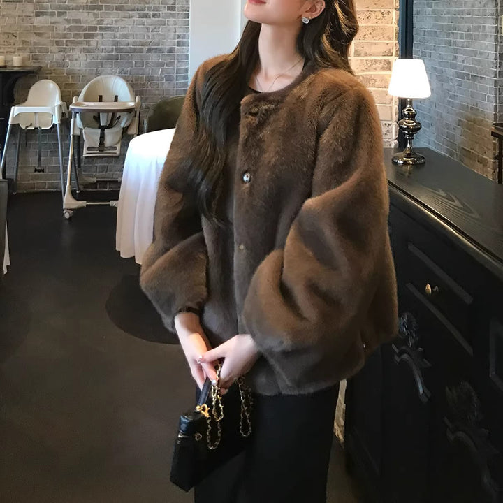 Damen Modischer Oversized-Pullover Drune
