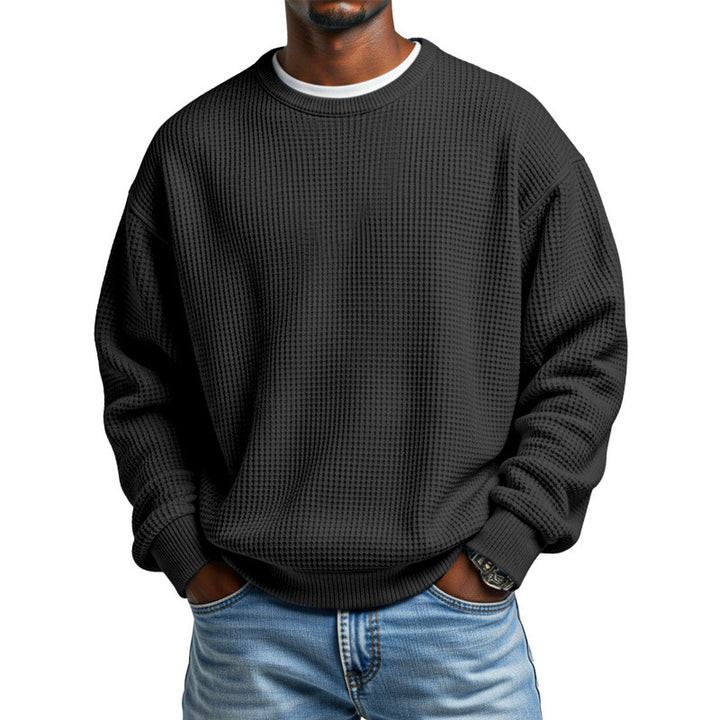 Herren Bequemer Sweatpullover mit Waffelstruktur Drune