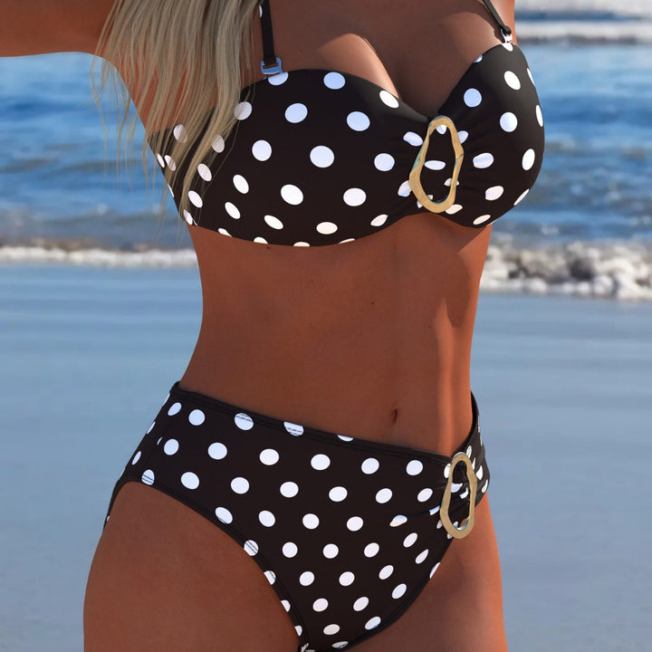 Damen Bikini-Set mit gepolstertem Balconette-Oberteil und hohem Höschen Drune
