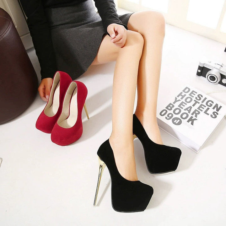 Damen High-Heel Pumps mit elegantem goldenen Absatz Drune
