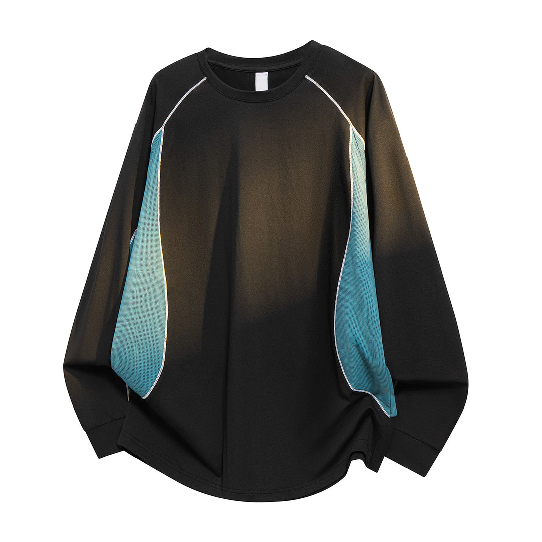 Damen Oversize-Langarmshirt mit Raglanärmeln, atmungsaktiven Seiteneinsätzen und Rundhalsausschnitt Drune