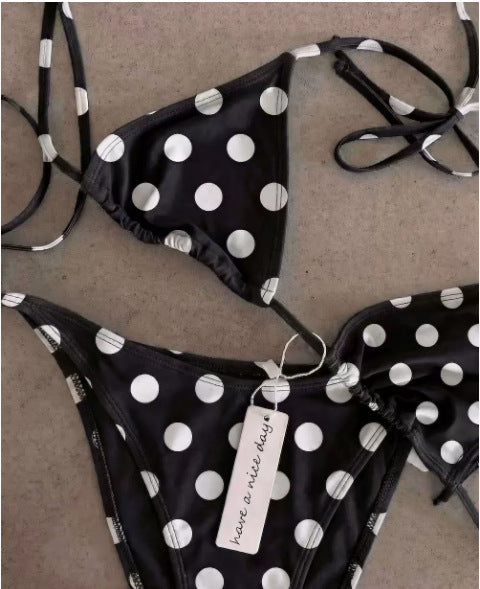 Damen Triangel-Bikini mit punktemuster Drune