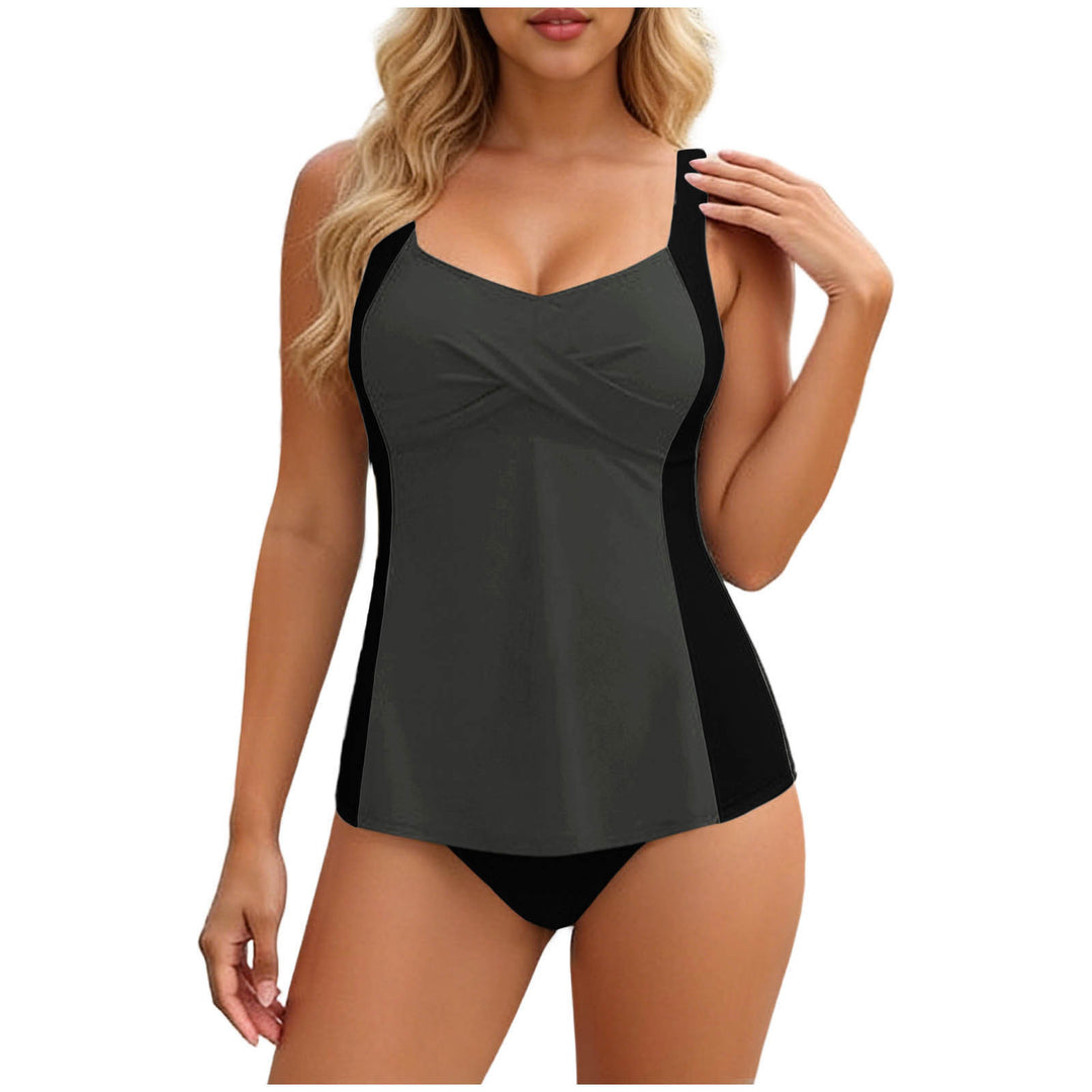 Damen Tankini mit elegantem Wickeldesign und figurformenden Einsätzen Drune