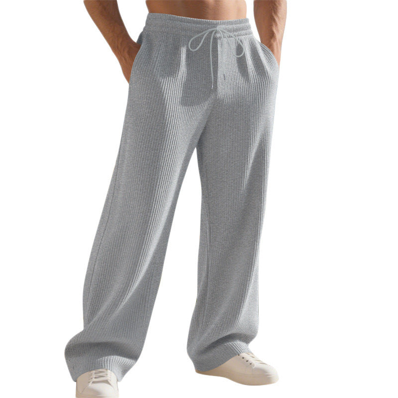 Herren Relaxed-Fit Strick-Jogginghose mit feiner Rippstruktur Drune