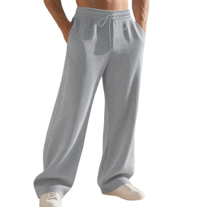 Herren Relaxed-Fit Strick-Jogginghose mit feiner Rippstruktur Drune
