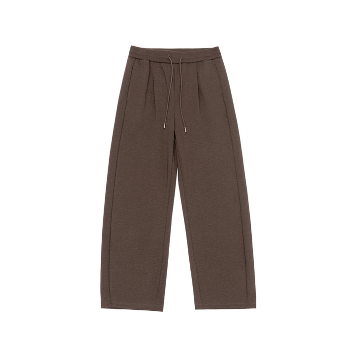 Damen Weite Cropped-Sweathose mit elastischem Bund und Abgesteppter Mittelnaht Drune